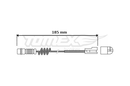 Obrázok Výstrażný kontakt opotrebenia brzdového oblożenia TOMEX Brakes  TX3054